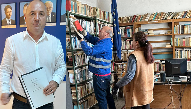 Primarul și vicele, bibliotecari de serviciu. Comuna din Olt care-și redeschide biblioteca după trei ani