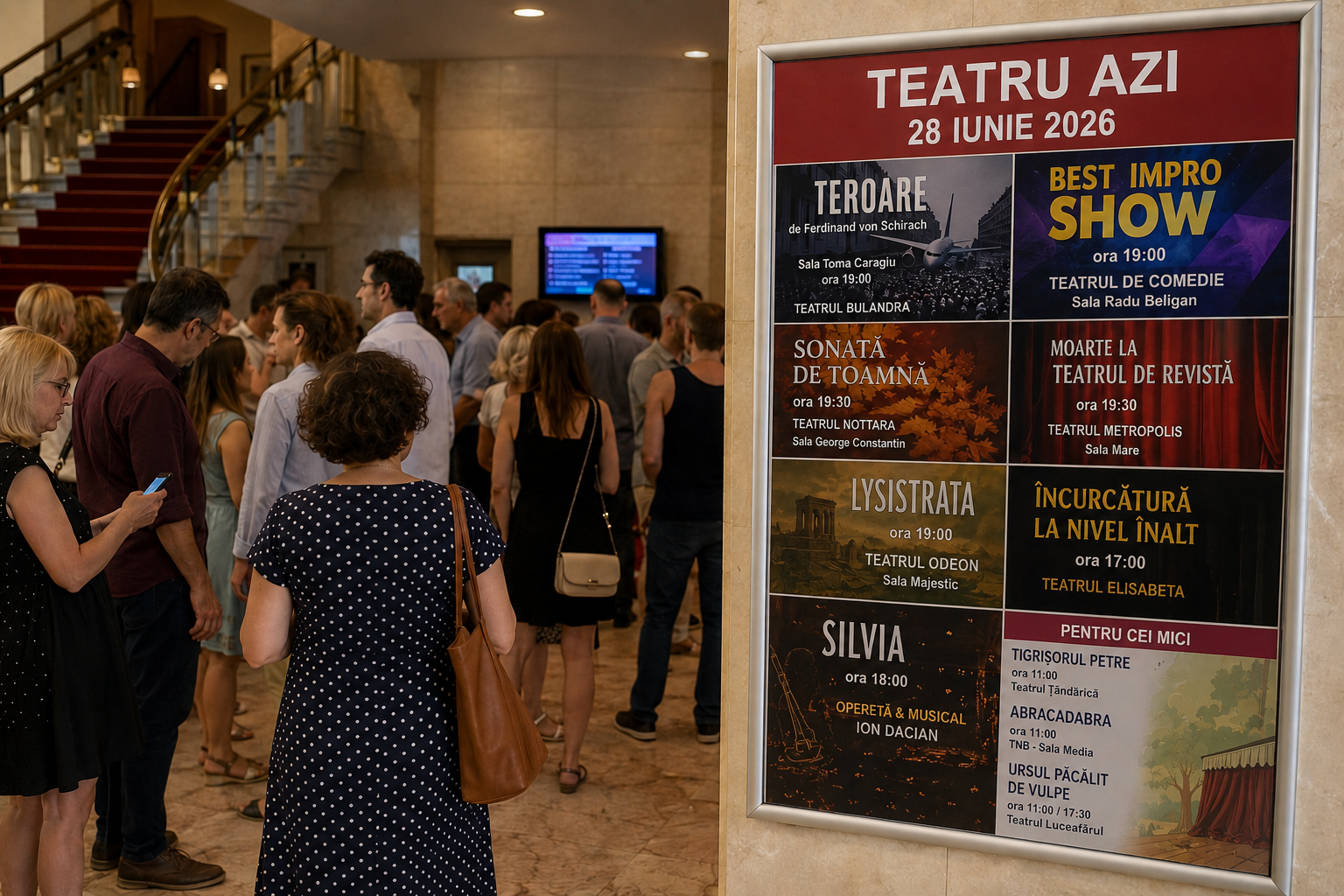 Ce se joacă azi pe scenele Bucureștiului: de la „Teroare” la Bulandra, la teatru pentru copii și festival independent