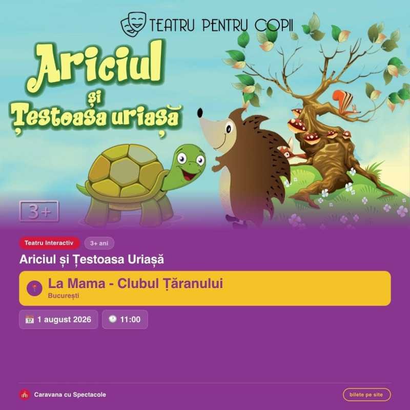 Puiul de vulpe păcălit de o țestoasă: teatru interactiv pentru copii la Clubul Țăranului
