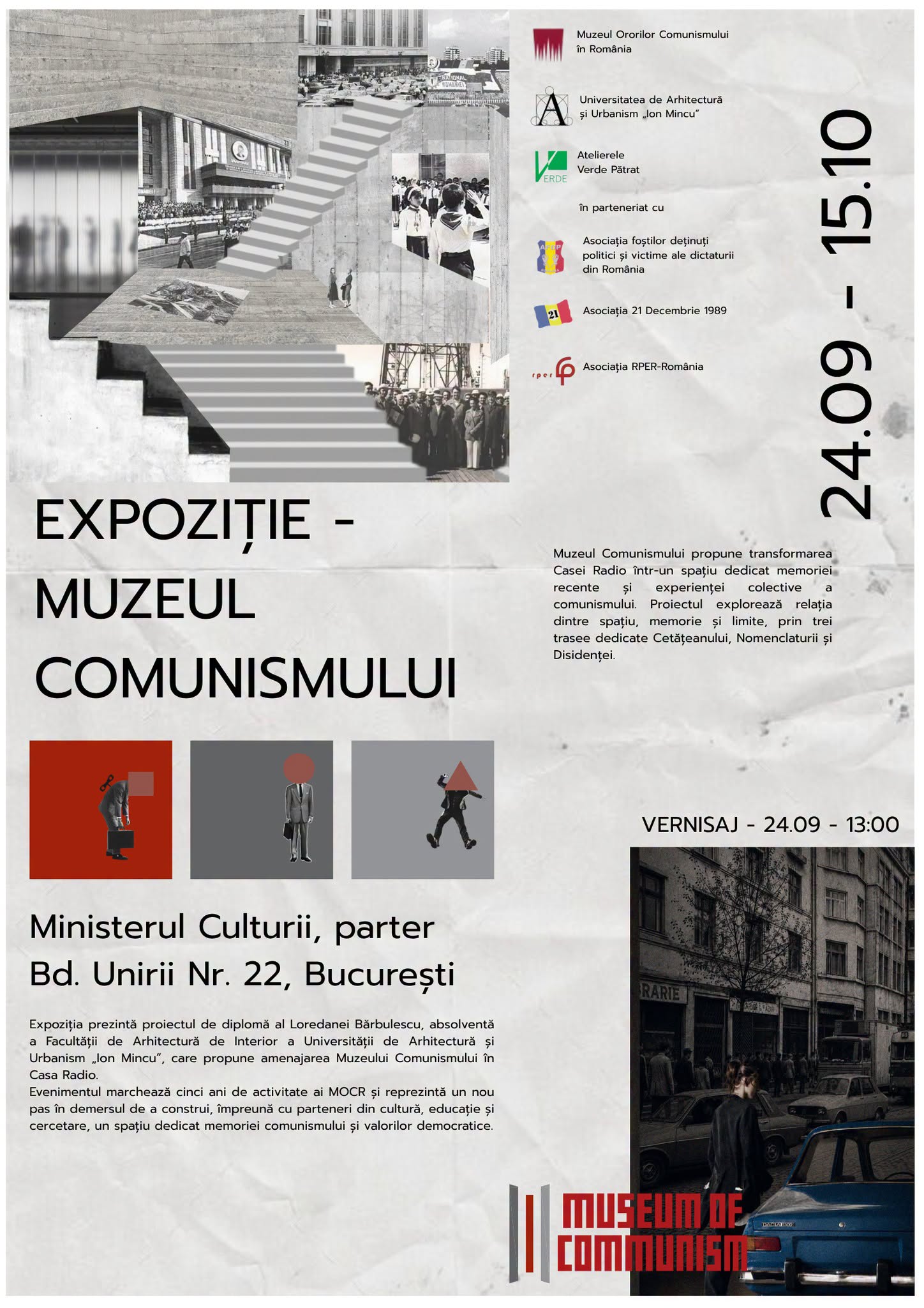 Expoziția „Muzeul Comunismului”, la Ministerul Culturii: cum ar putea arăta un muzeu al memoriei în Casa Radio