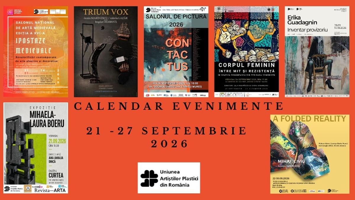 Vernisajele săptămânii 21–27 septembrie: artă medievală la ART4ALL, „TRIUM VOX” la Orizont și salonul „CONTACTUS” la Târgu Mureș