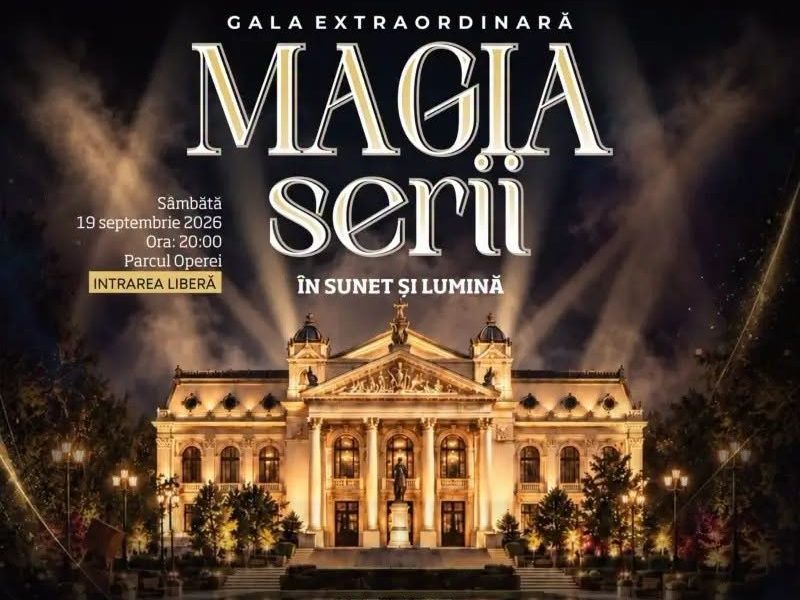 „Magia serii în sunet și lumină”: Opera din Iași dă o gală gratuită pe esplanadă, cu lasere și artificii