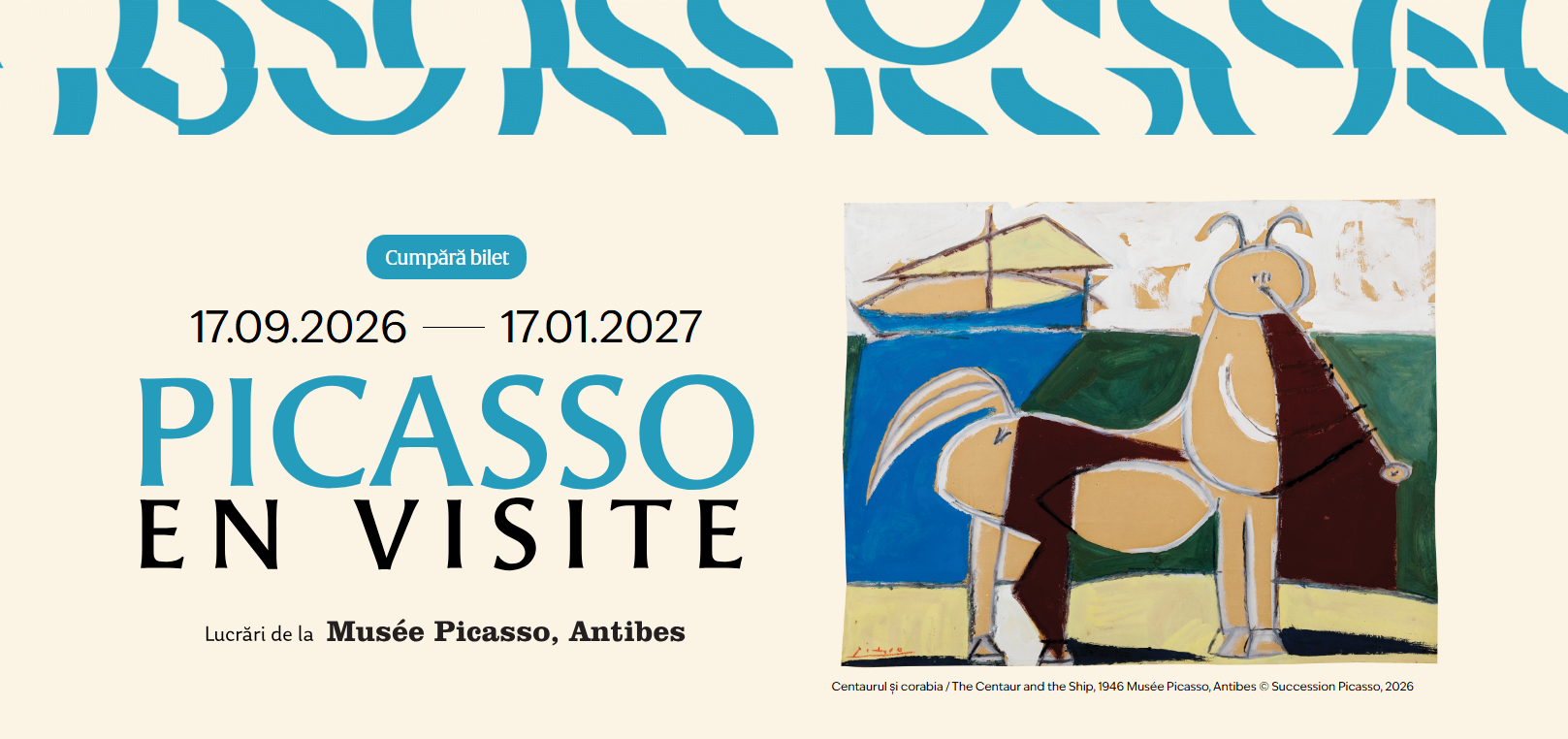 „Picasso en visite”, deschisă la Timișoara: 69 de lucrări de la Muzeul Picasso din Antibes, expuse în premieră în România