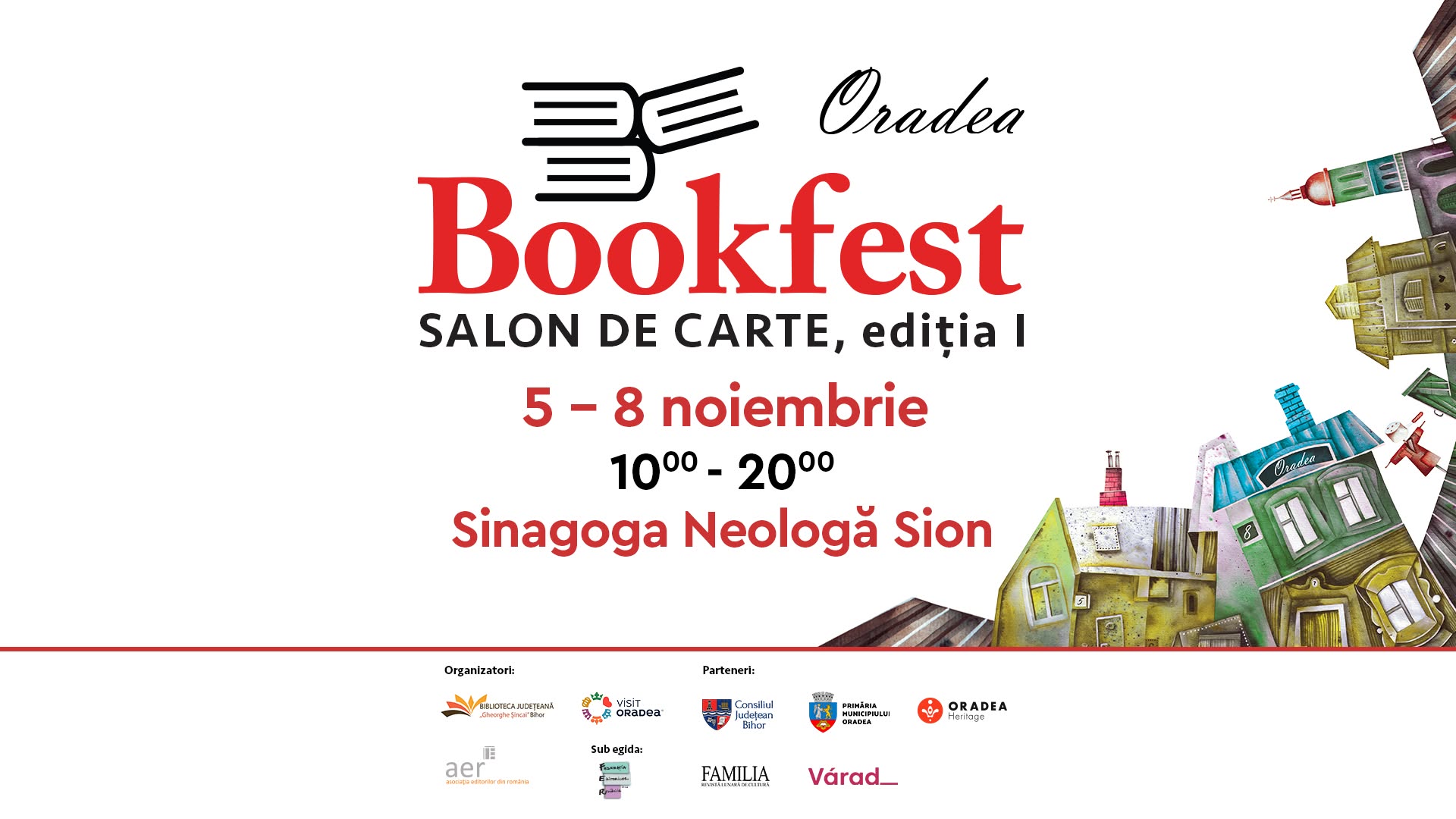 Bookfest ajunge pentru prima dată la Oradea: 30.000 de cărți în Sinagoga Sion, cu Liiceanu, Deletant și Paraschivescu