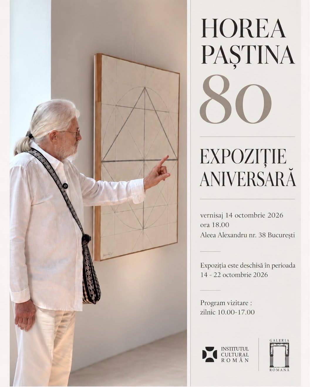 Horea Paștina, la 80 de ani: expoziție aniversară la Institutul Cultural Român și premiu pentru întreaga creație