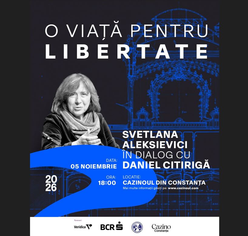 Svetlana Aleksievici, laureata Nobel, vine la Constanța: titlul de Doctor Honoris Causa la Ovidius și un dialog public la Cazino
