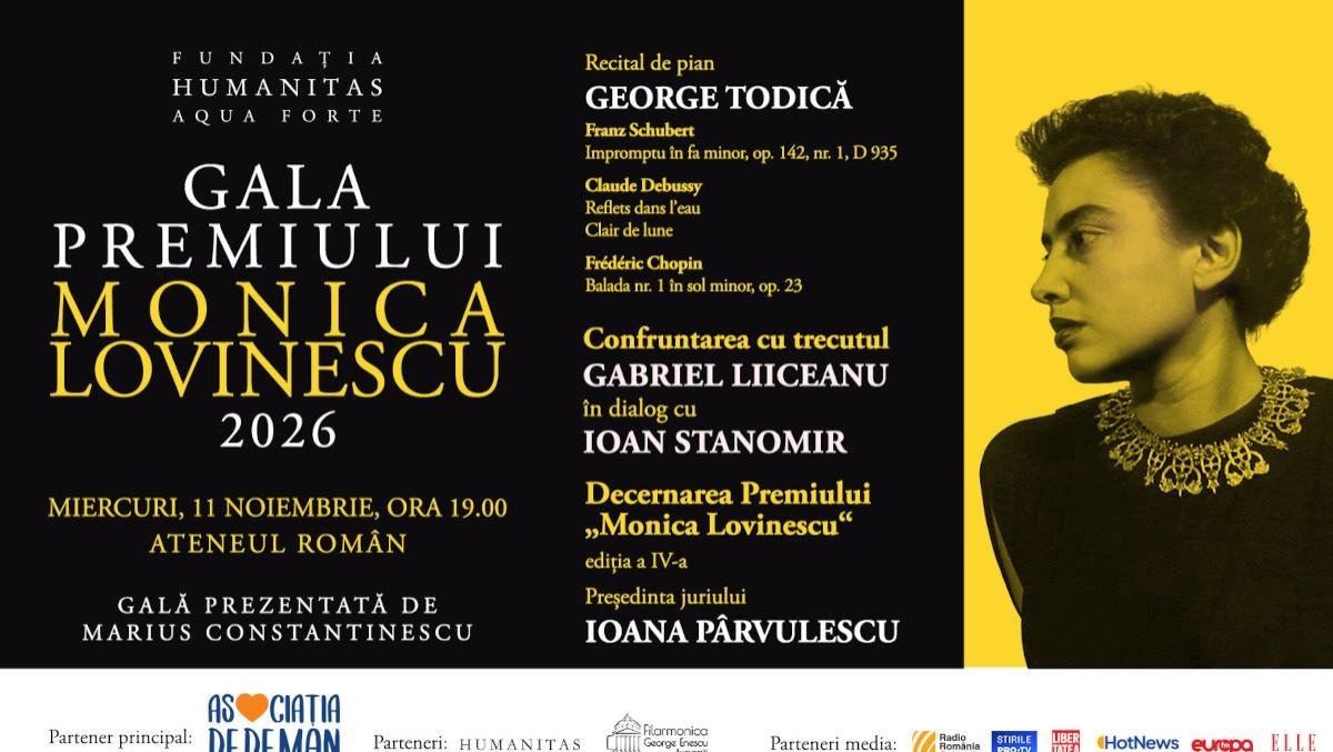Premiul „Monica Lovinescu” 2026: cinci cărți nominalizate, de la Dennis Deletant la Mircea Mihăieș. Gala are loc la Ateneu